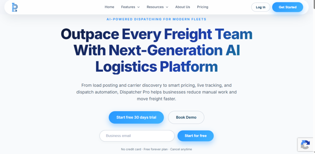 Dispatcher Pro AI home